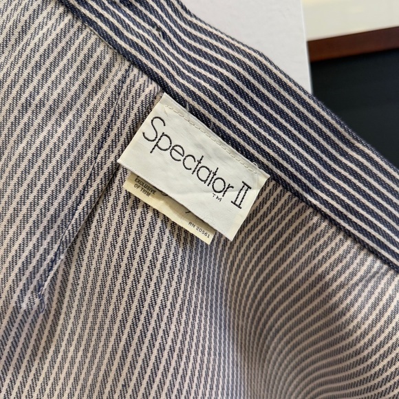 Spectator II 1970s Striped Denim Wrap Maxi Skirt with Floral Appliqués - Picture 11 of 13